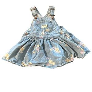 Oshkosh Floral Denim overall dress size 18 months
